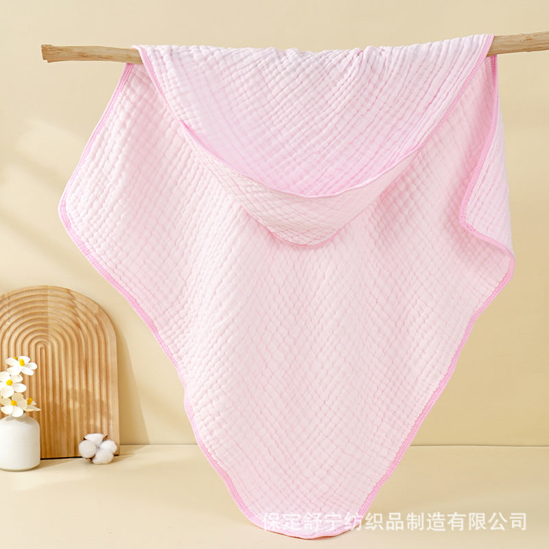 Serviettes à capuche pour bébé pour nouveau-né Muslin coton Serviette de bain pour bébé avec capot pour bébés