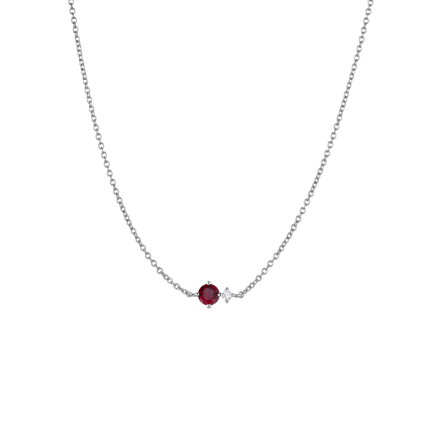 S925 Collier en argent sterling avec douze pendentifs en pierre de naissance