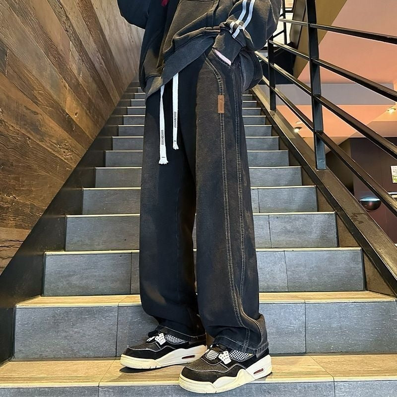 Pantalon large à jambe droite