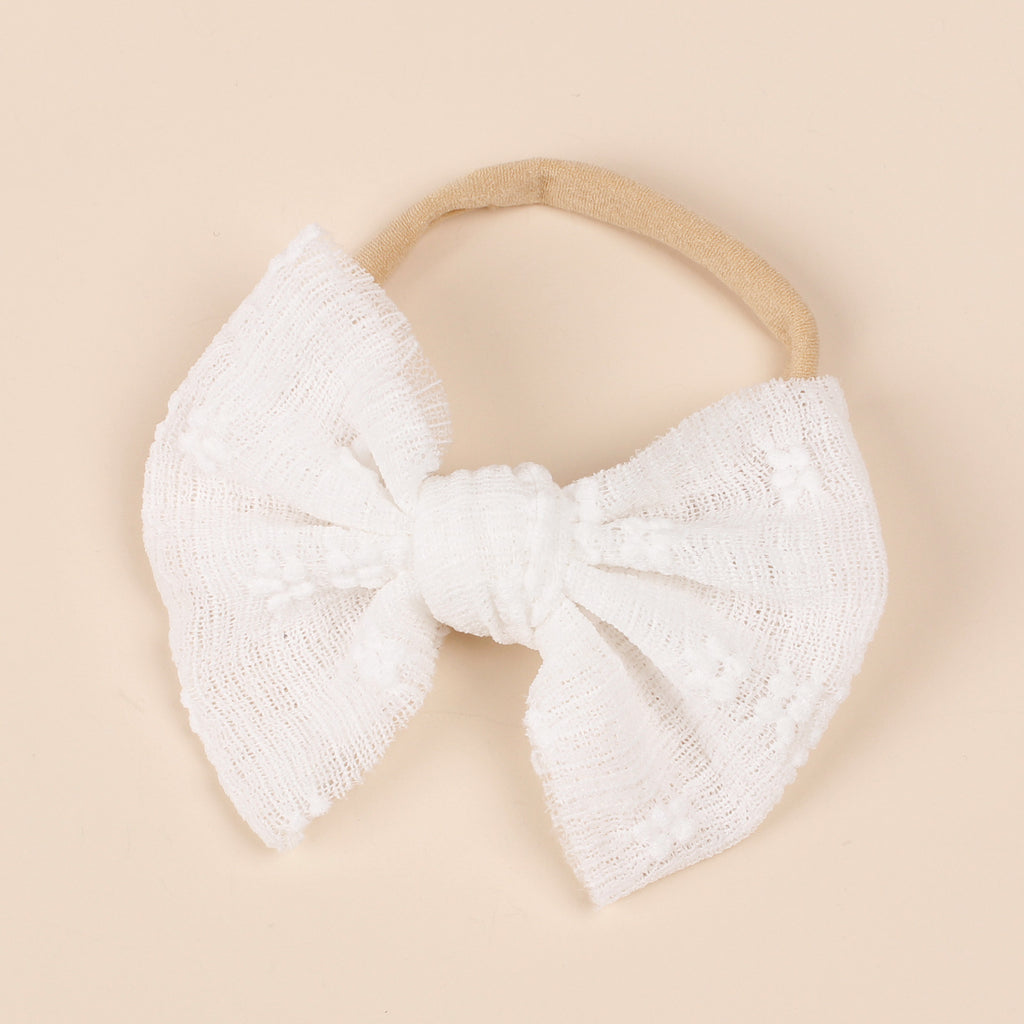 Bande de cheveux pour enfants Mesh Bow Hairband Nylon Narrow Headband Bow Hair Accessoires