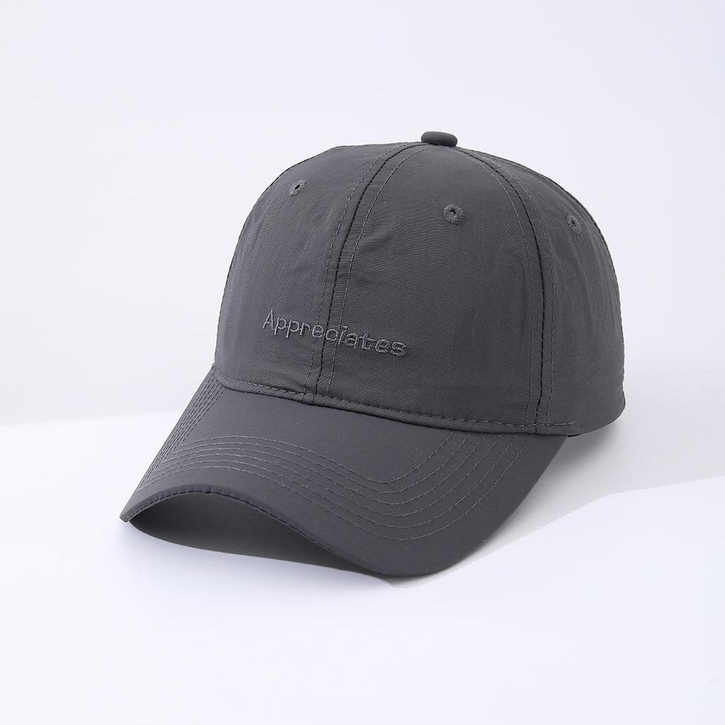 Single-color embroidered English letters Quick-drying Lightweight Adjustable shade Simp