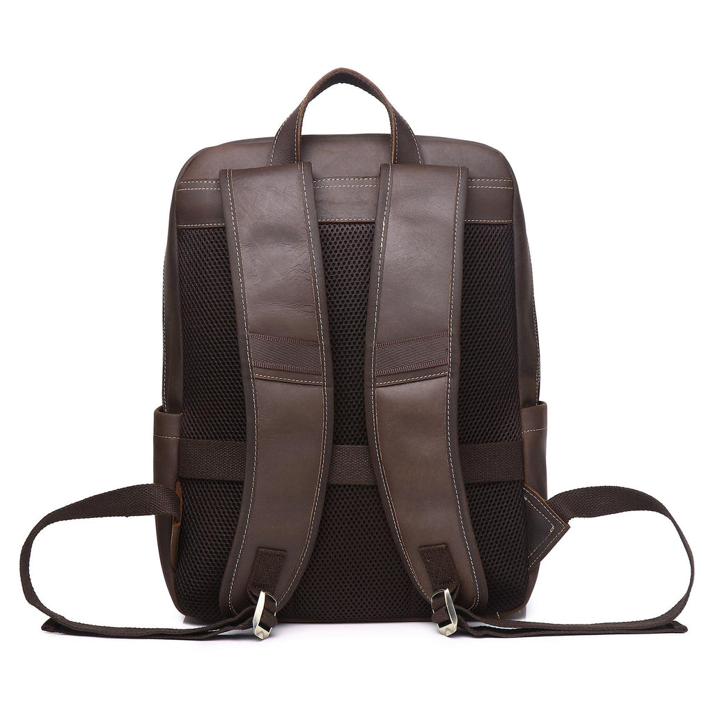 Crazy Horse cuir Cowhide Brown Hommes sac à dos