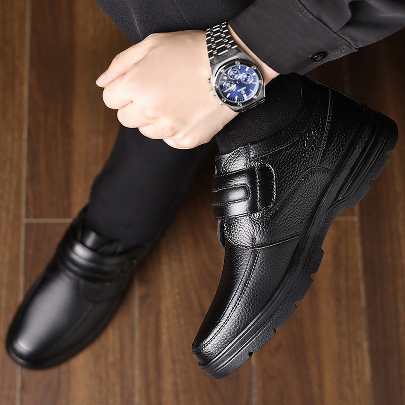 Chaussures en cuir casual britannique style affaires fabriqués à partir de Cowhide plein grain avec un So