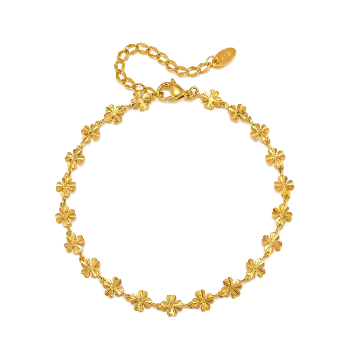 Anklet de fleur en acier inoxydable mode pour femmes