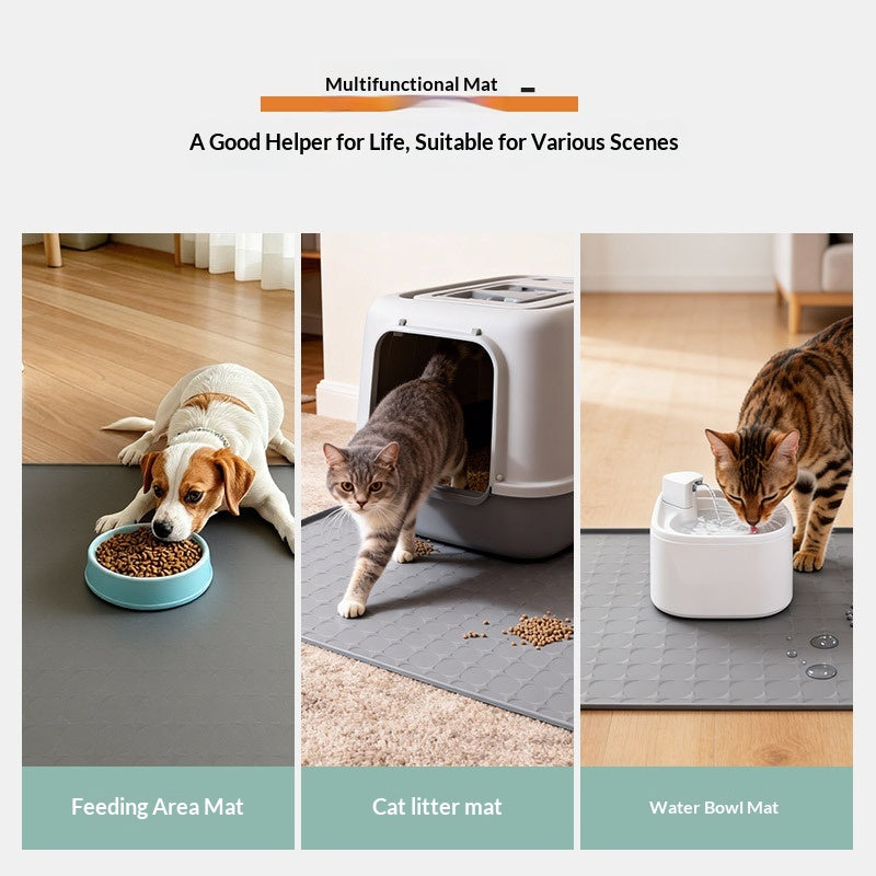 Silicone Pet Mat imperméable et résistant aux taches pour chats et chiens