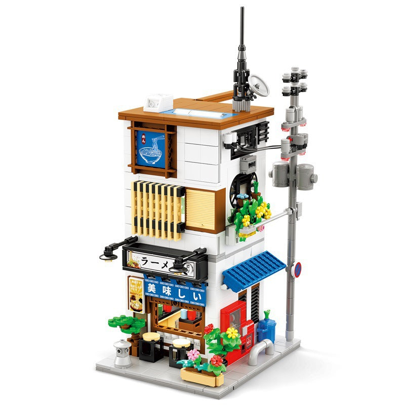 Alleyway Street View Building Block Assemblage Model Toy