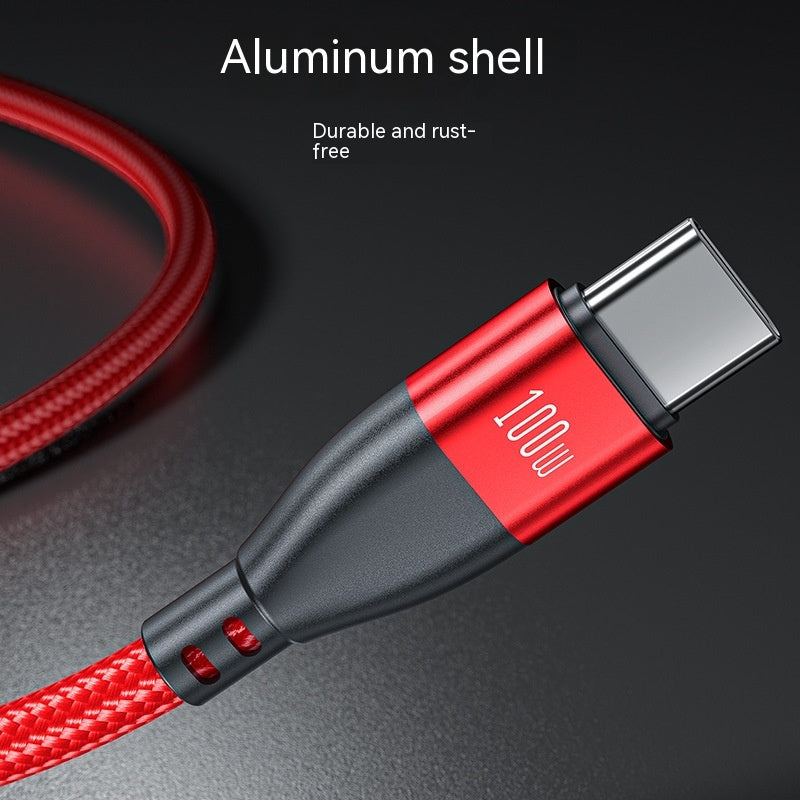 PD100W Ligne 180 Degree Rotating Type-c Applicable Notebook Elbow 5A Câble de recharge