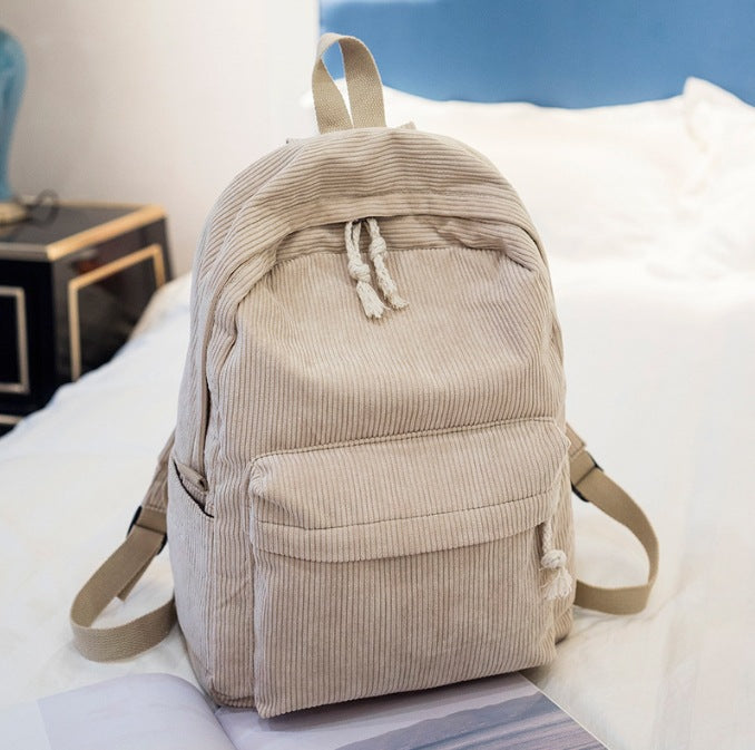 Tissu Velour personnalisable Sac à dos de grande capacité