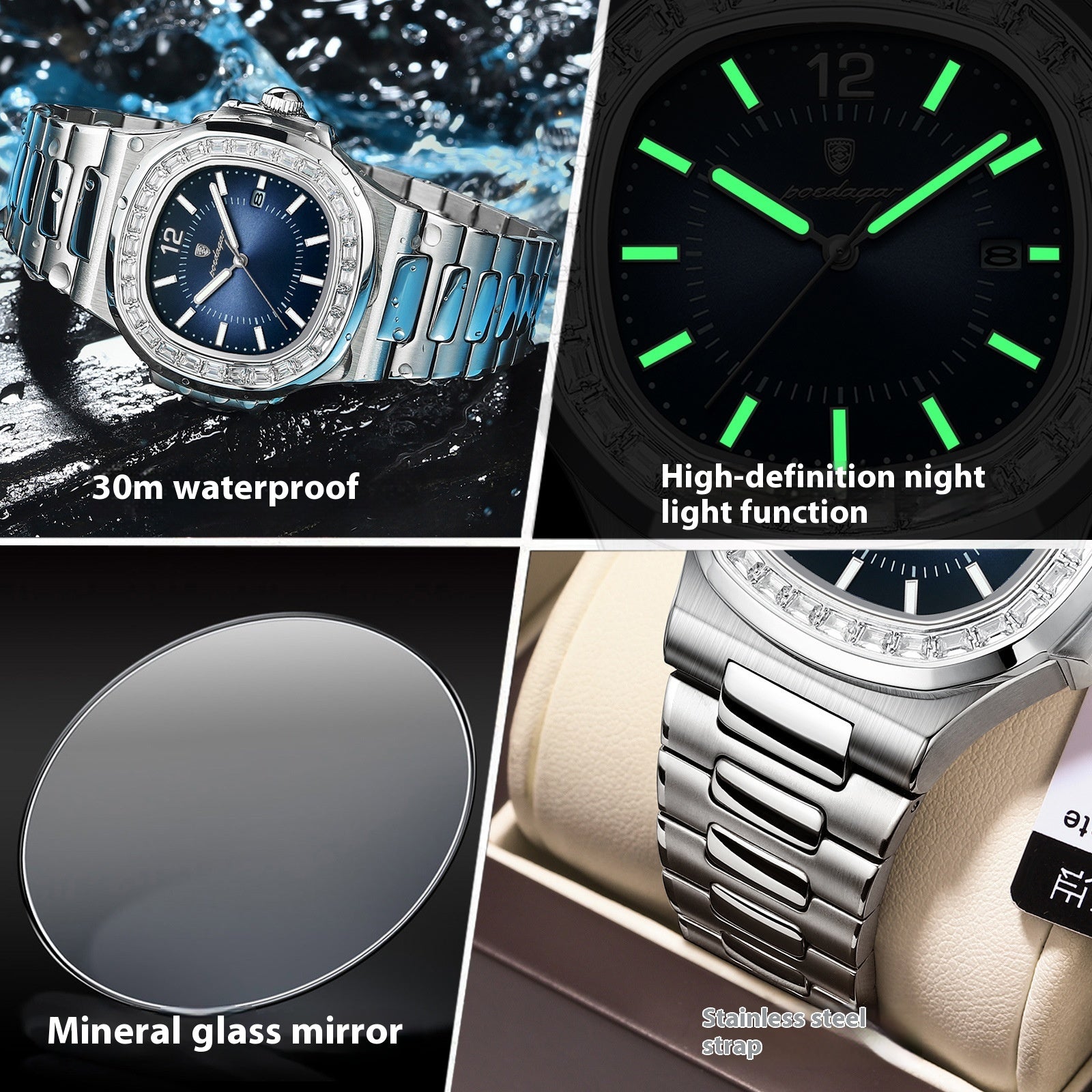 Montre Quartz de mode ultra-mince pour homme