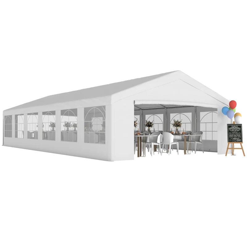 20 X 40 Ft Heavy Duty Party Tent Outdoor Gazebo Wedding Tent Event Shelter Carport BBQ White