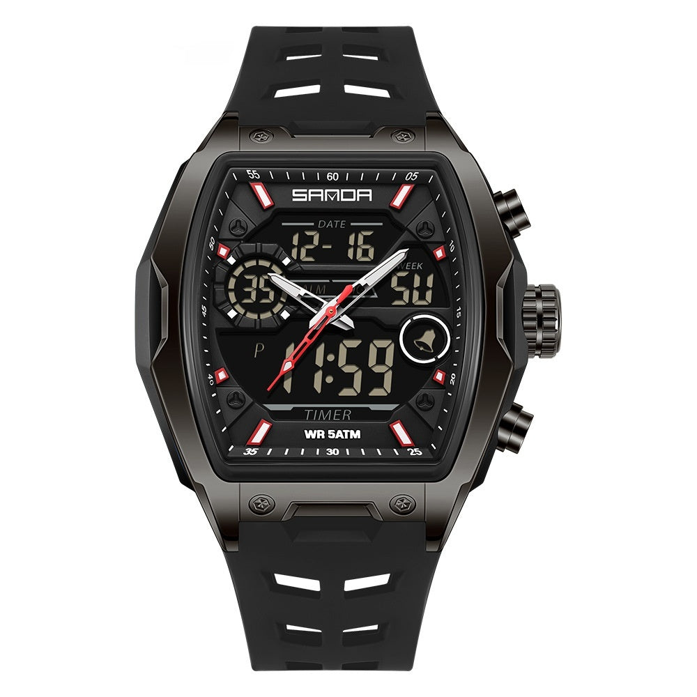 Montres de sport étudiantes en forme de barils étanches