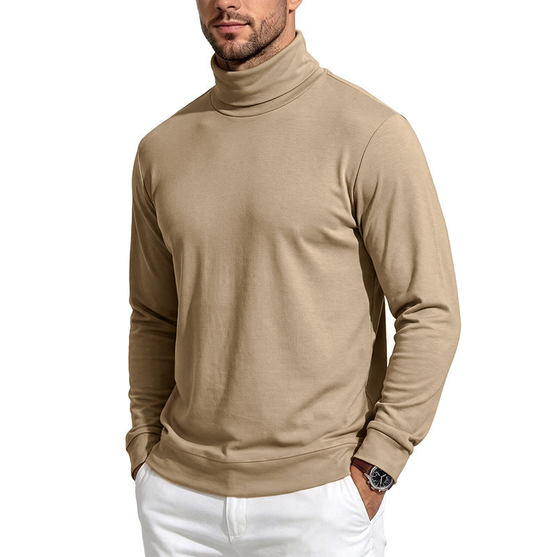 Simple polaire en laine souple polyvalente avec col tortueux et manches longues