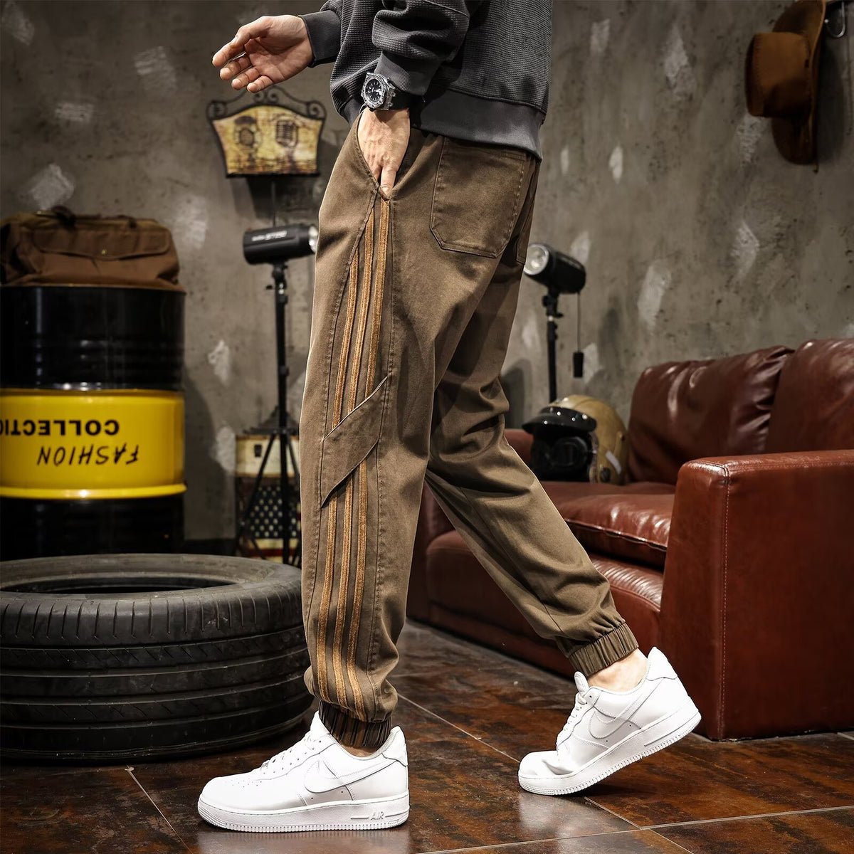 Pantalons de serrage à cheville tendance pour hommes