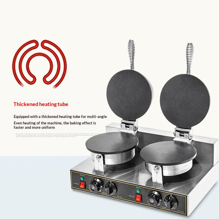 Single-head round electric flat commercial egg roll machine
