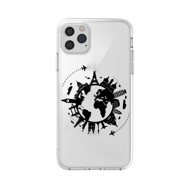Carte de mode Étui téléphonique en silicone transparent