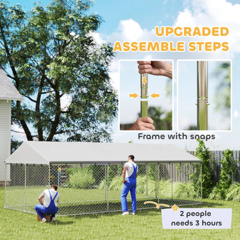 Kennel de chien extérieur robuste avec toit imperméable