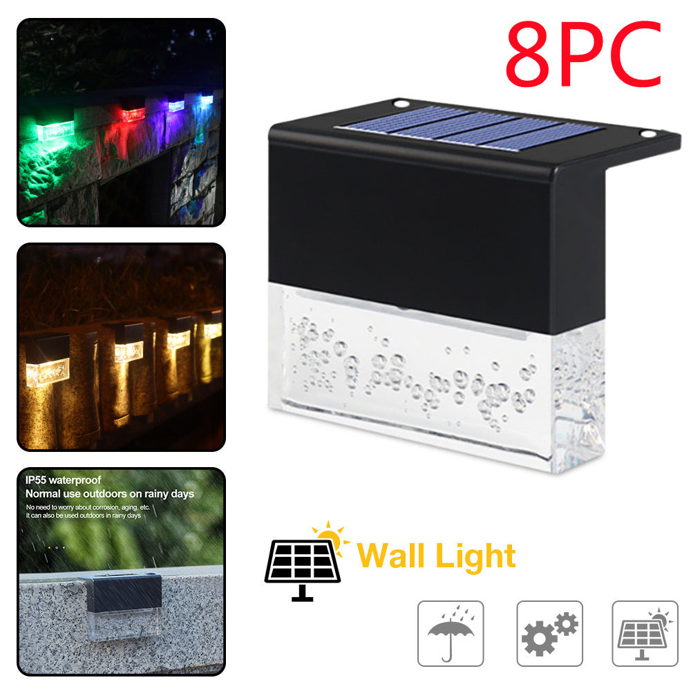 Waterproof RGB LED Solar Step Fence Light