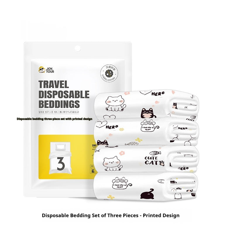 Ensemble de voyage Draps de lit jetables Couvercle et oreillers