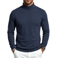 Simple polaire en laine souple polyvalente avec col tortueux et manches longues