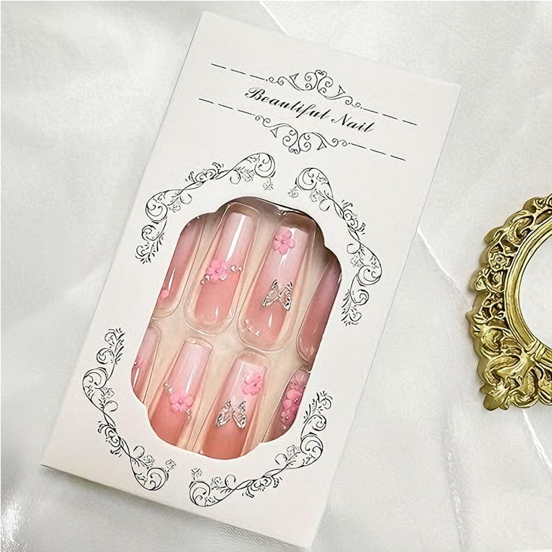 24 PCS Flower Diamond Butterfly Art des ongles