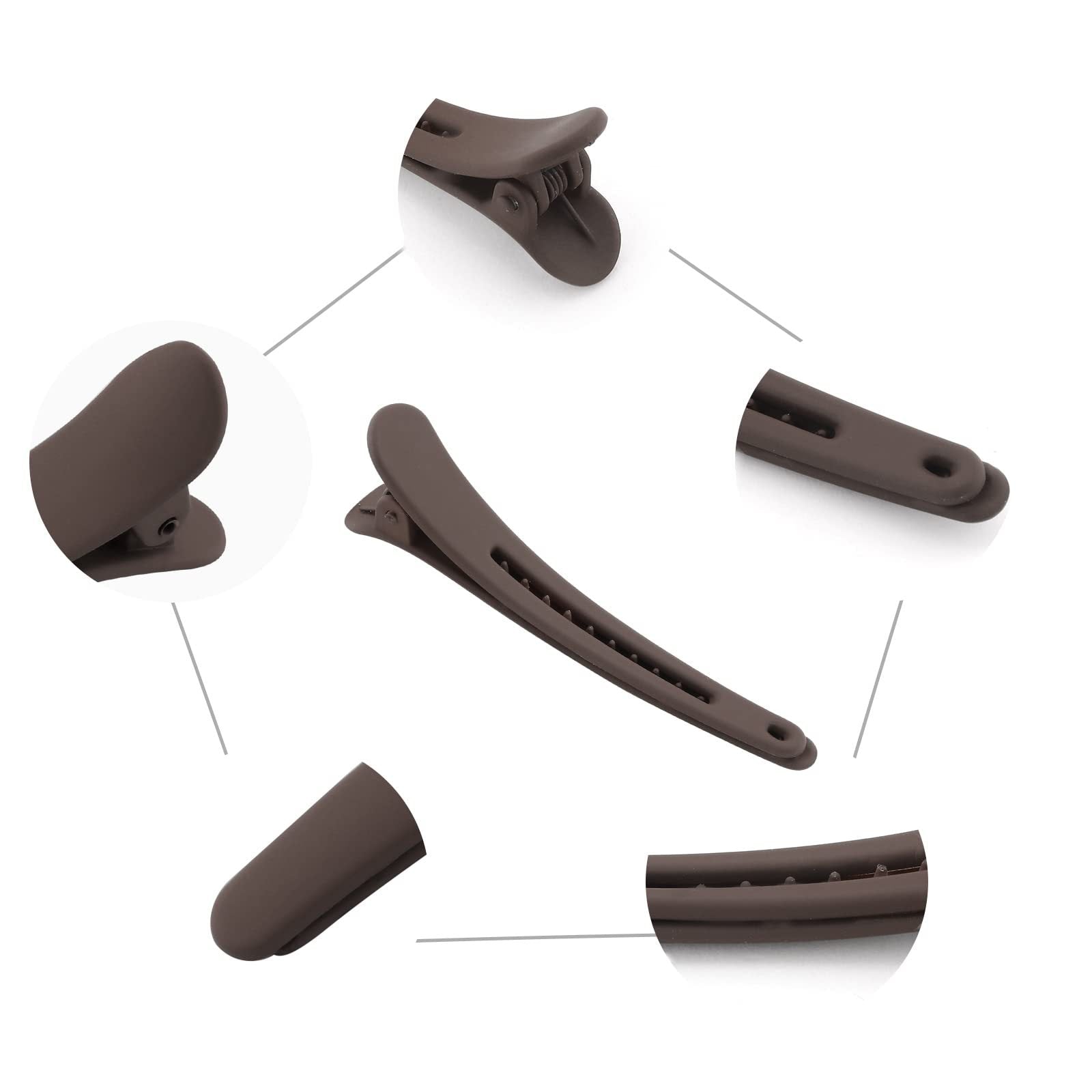 Brun Matte cheveux Styling outil Bang Clip