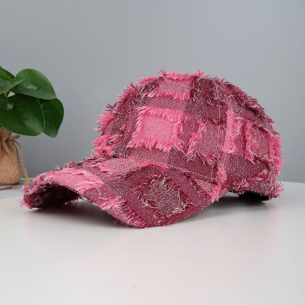 Casquette de baseball multicolore rétro avec bord courbé unique