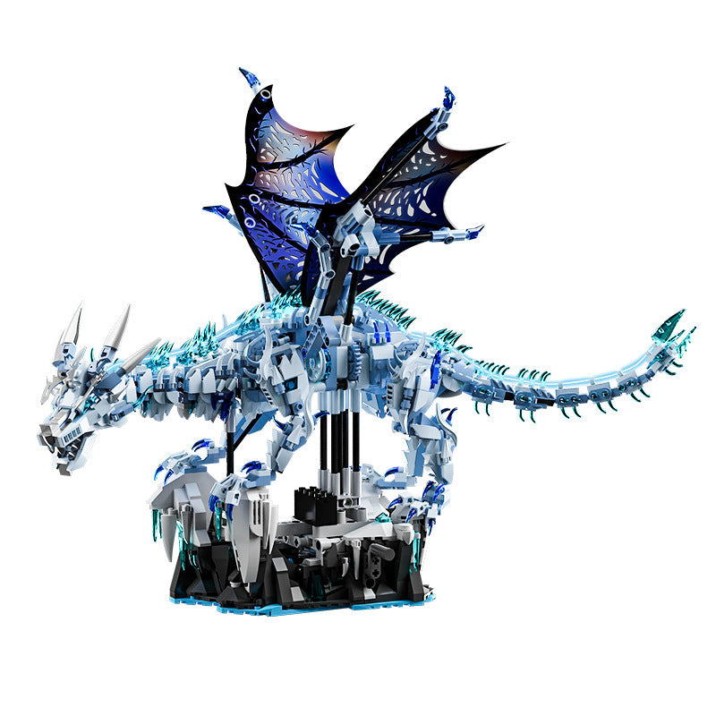 Givre Dragon Jouet de bloc éducatif pour enfants à petites particules