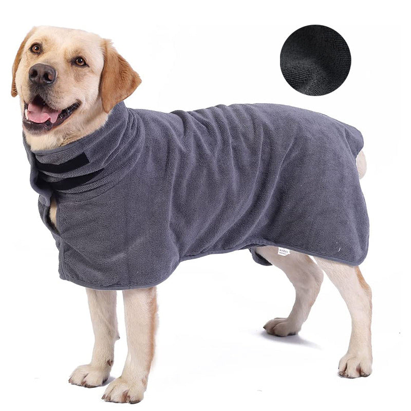 Peignoir de bain pour animaux Serviette de séchage rapide Microfibre Absorbant soft bath Robe Serviette réglable Groomi