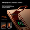 Batterie externe ultra-mince avec support d'écran couleur et charge magnétique sans fil
