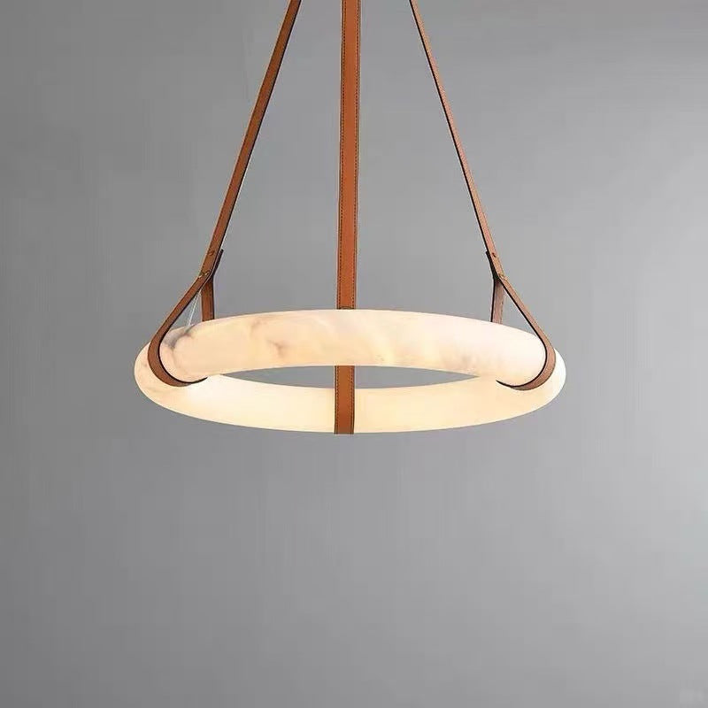 Moderne Minimalist Style de marbre de style pendentif rond pour le salon