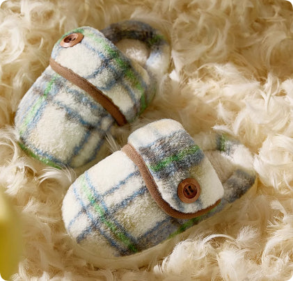 Children's Silent Warm Thick Indoor Fur Shoes