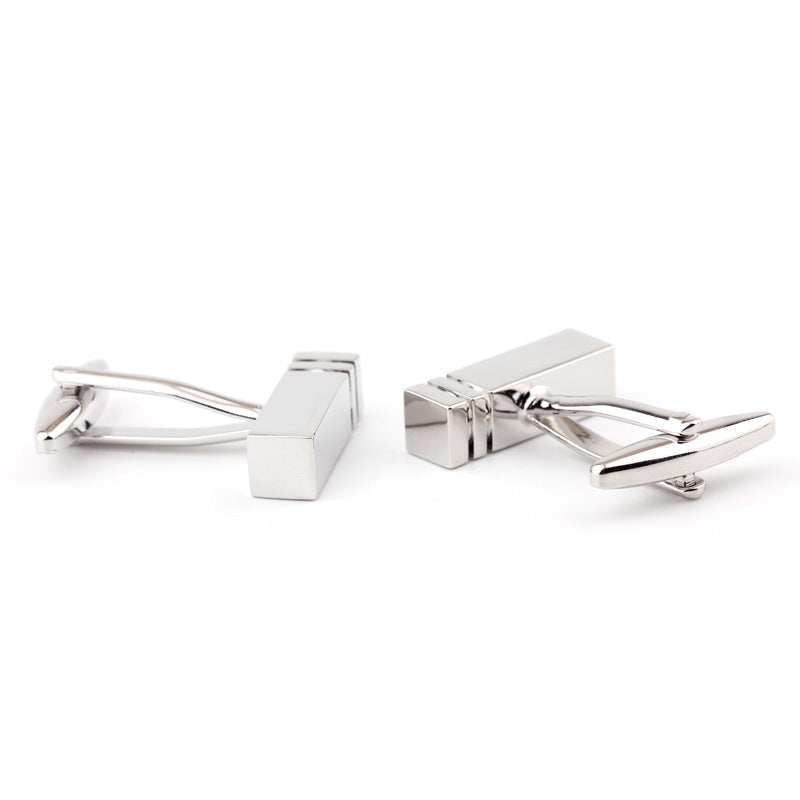 Boutons de manchette en métal rectangulaire Cuff Français Chemise Français Hommes Femmes Boutons de manchette