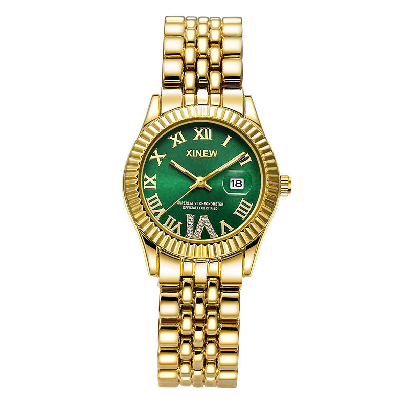 Ceinture d'alliage occasionnel de mode pour enfants Calendrier Montre Quartz