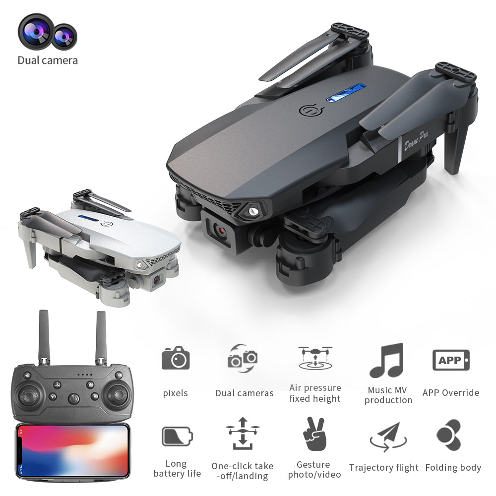 E88Pro - Caméra double - Double batterie-BLACK