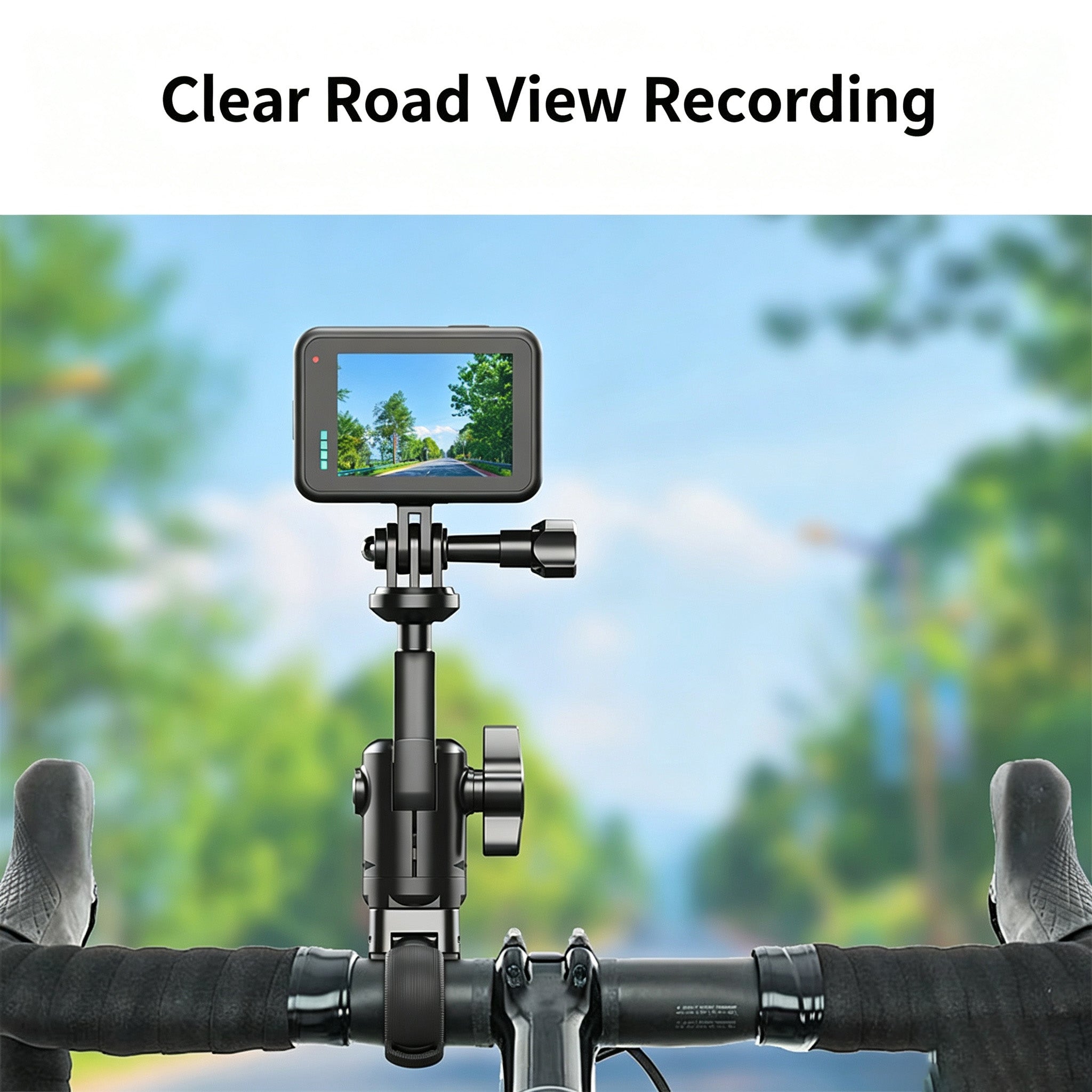 360 Support de caméra d'action pour moto E Bike Road Bike Support de poignée de vélo pour spor