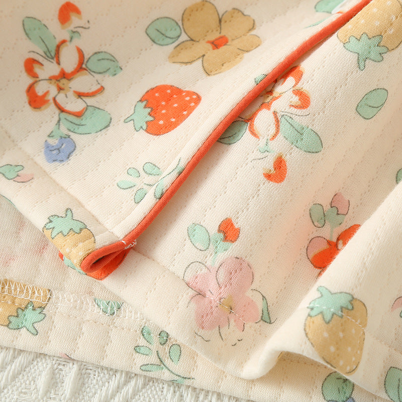 Pyjamas Lapels à la maison, lavés de trois couches