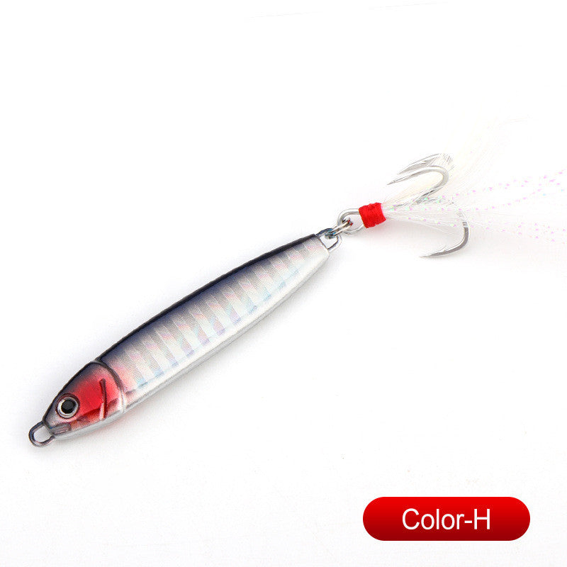 Petite plaque de fer Plomb Poisson Métaux Paillettes Long S Pêche en mer