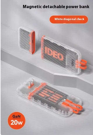 Type de séparation d'aspiration magnétique transparente Charge rapide 45W avec fil
