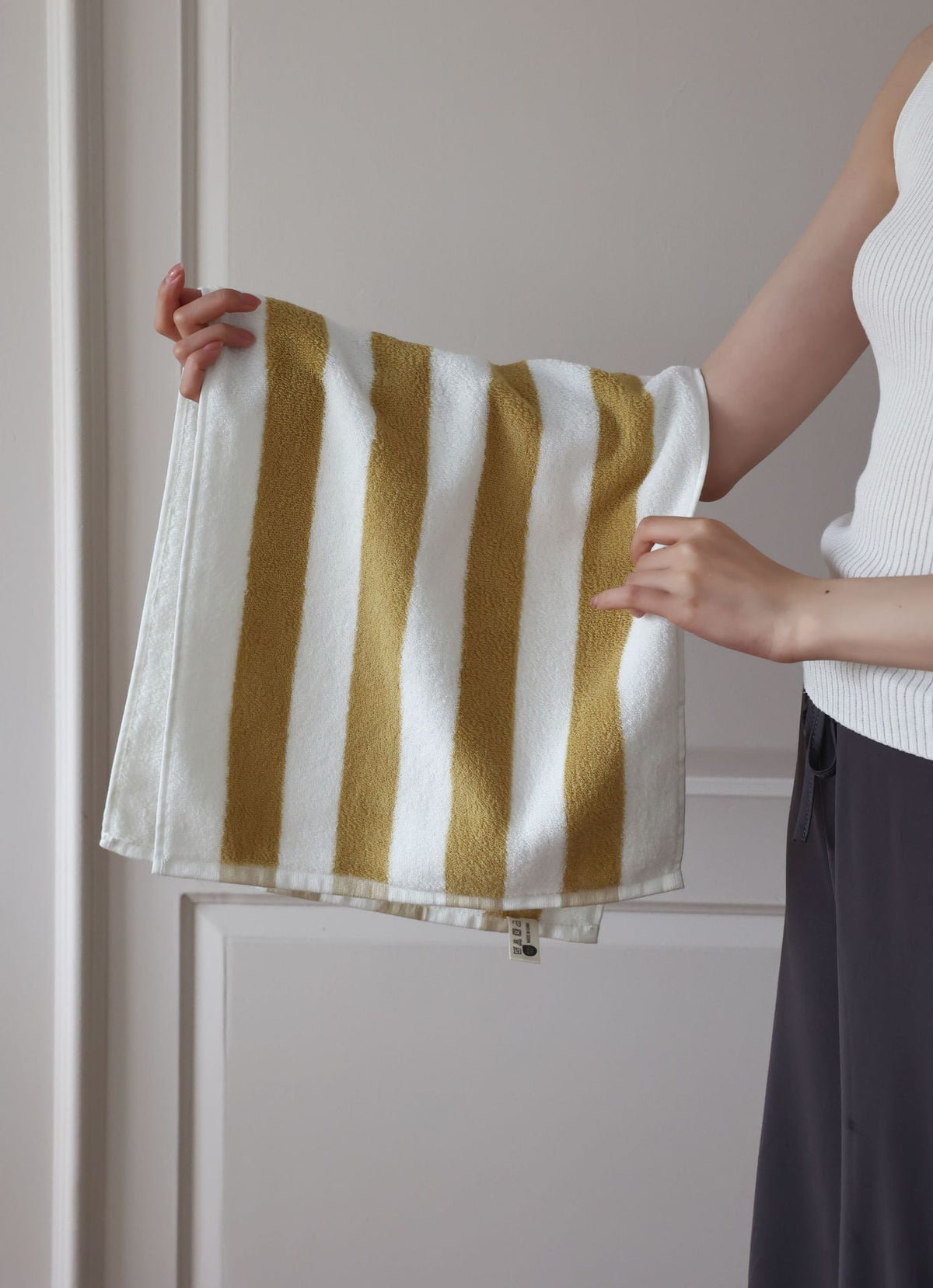 Mori Pinstripe Retro style serviette en coton
