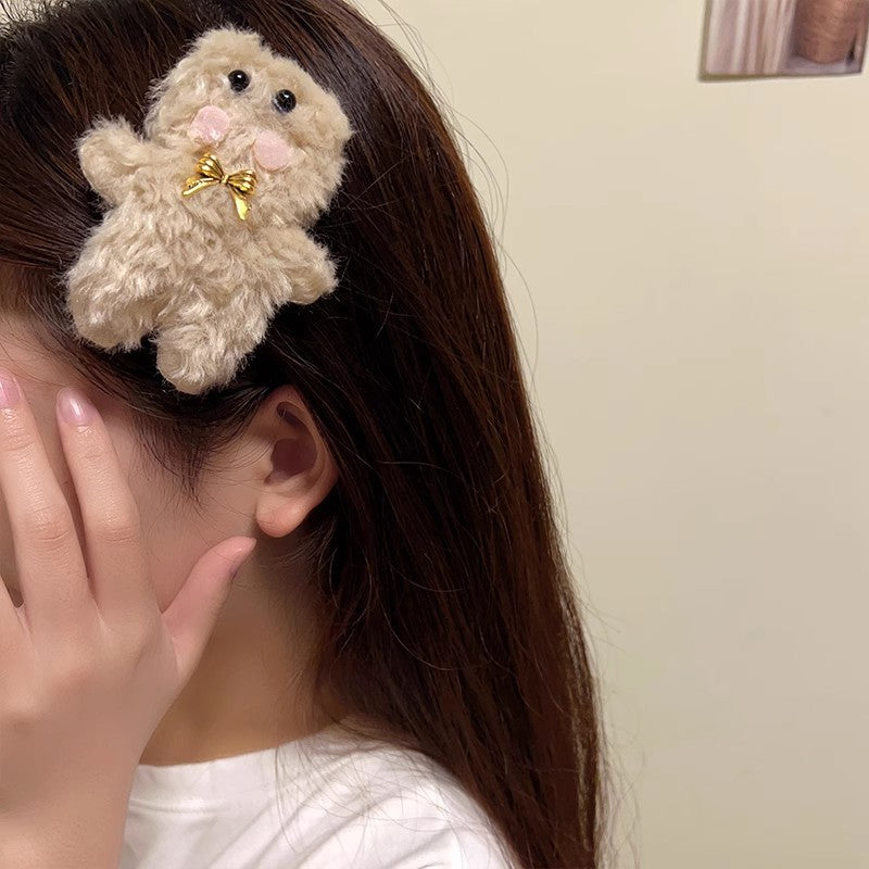 Barrettes de dessins animés en peluche mignons