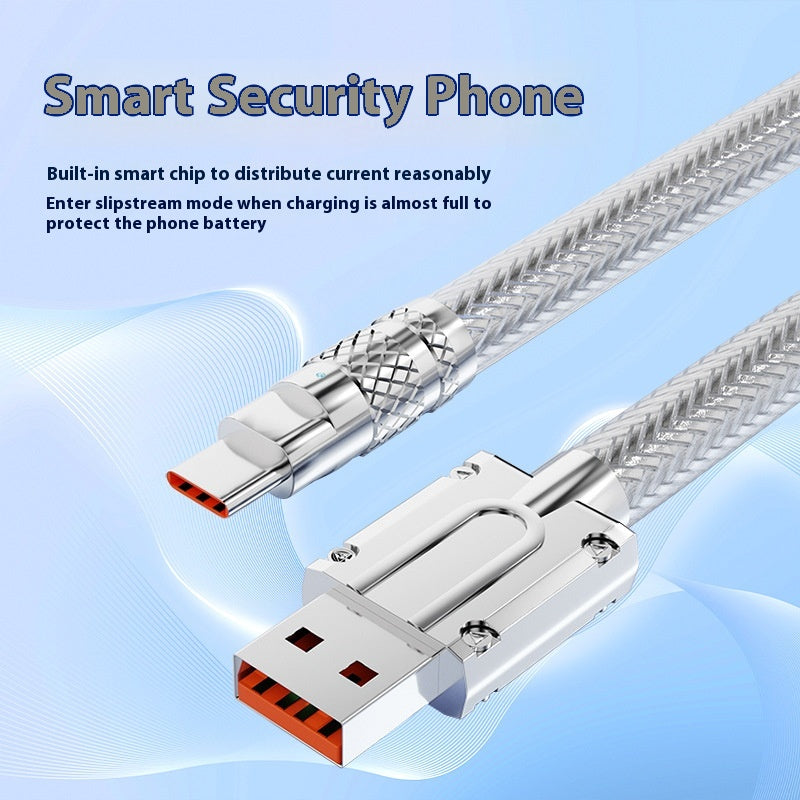 Type C Câble de données argent CCC Certification Super Fast Charge 6A
