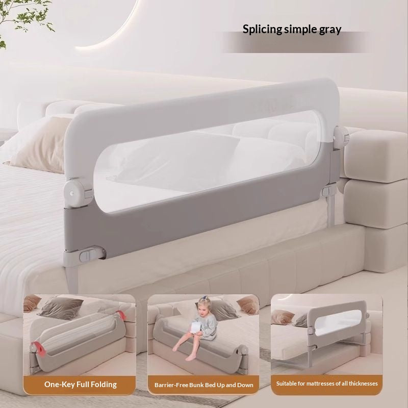 Garde de sécurité ferroviaire à lit bébé réglable Barrière de chevet pliable