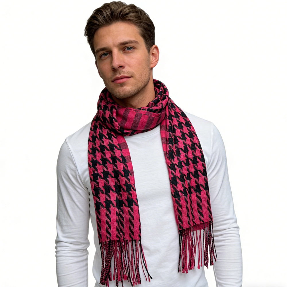 2pcs en peluche texturée Jacquard Trapps Warmth Scarf