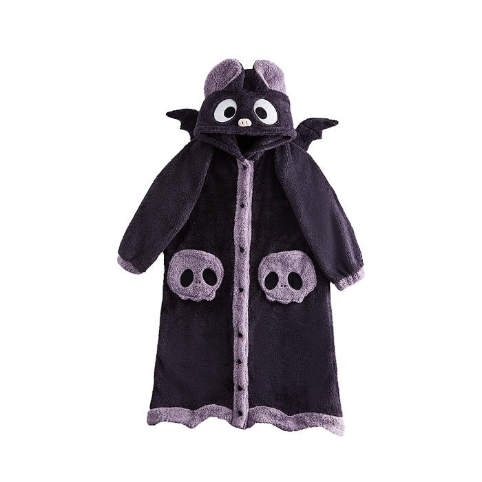 Ensemble de toilettages à capuche en flanelle épais d'hiver