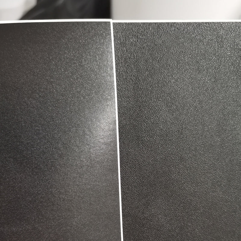 Matière indiquée sur l'étiquette Matte Black PVC Autocollant