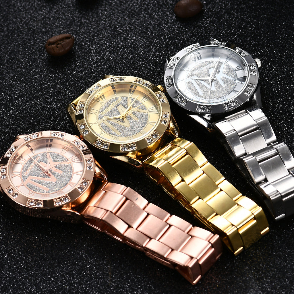 Mode Casual Quartz Montre Starry acier inoxydable