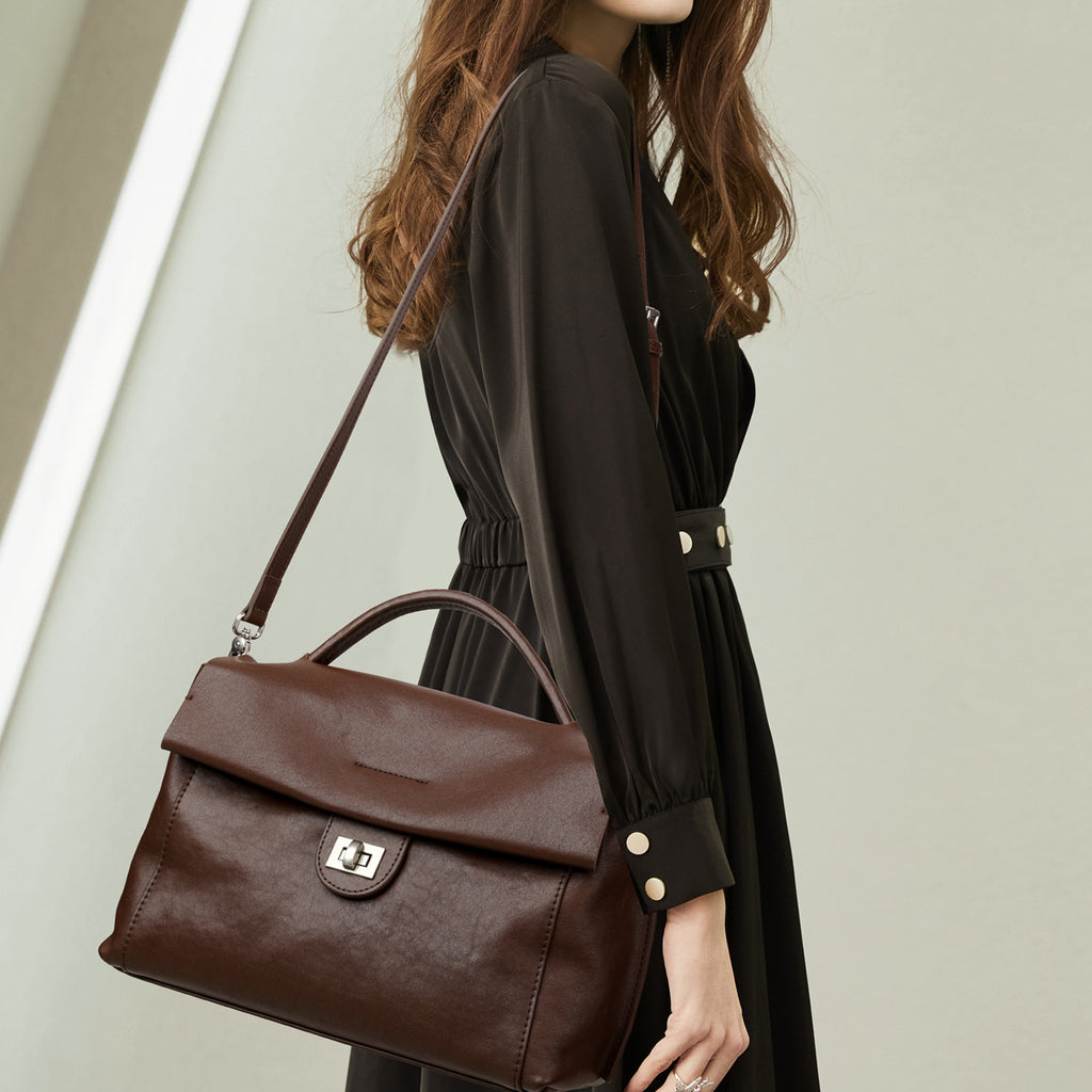 Sac de navette en cuir haut de gamme pour petites cadres