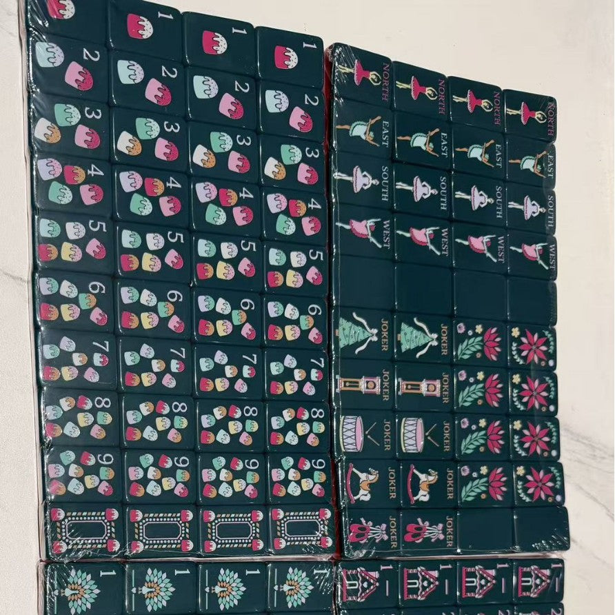 Jeu de partie en acrylique Mahjong gravé au laser
