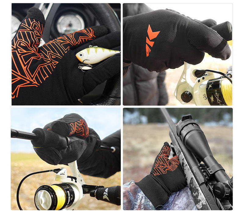 Anti-slip gloves for winter fishing