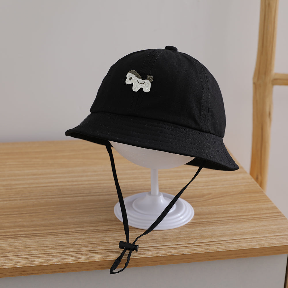 Summer Boys and Girls Cartoon Sun Hat - Mignon Petit Cheval Chapeau Pêcheur pour Enfants - Mult